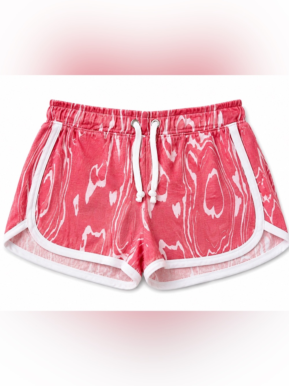 Pink Marble Print Lounge Shorts